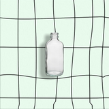 1/2 oz Clear Glass Boston Round Bottles with Black Caps