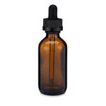 1/2 oz Amber Glass Boston Round Bottles with Dropper - AROMA SHORE